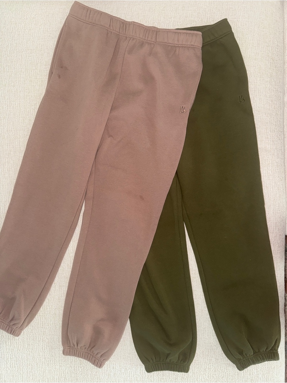 BuffBunny Taupe & Olive Track Joggers